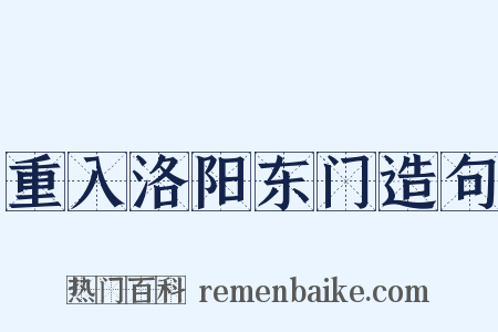 重入洛阳东门造句是什么意思的图片